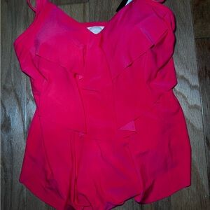 Brand new! Vibrant Pink Ruffled swimsuit top